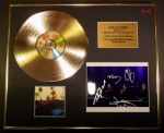 EAGLES/CD GOLD DISC/RECORD/SIGNED PHOTO DISPLAY/COA